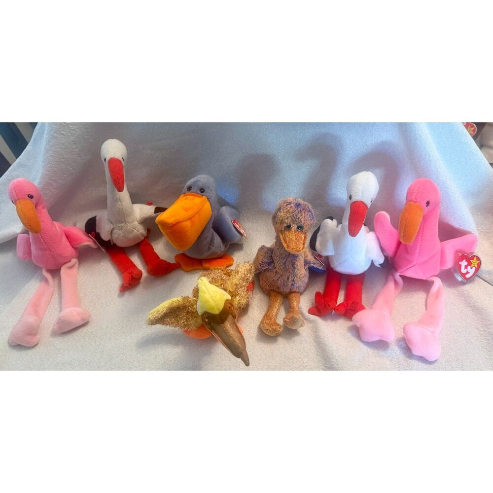 TY Beanie Babies Lot of 7 birds.